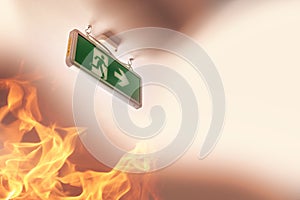 Fire in the building