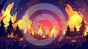 The fire in the campfire and the burning forest are very similar concepts of natural disaster and ecological catastrophe
