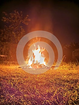 Fire camping night bekasi