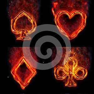 Fire card suits