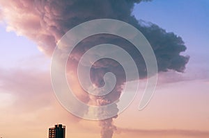 Fire cloud, flammagenitus cloud, pyrocumulus cloud, sky, nature photo