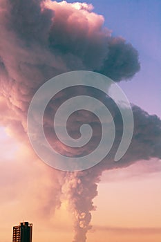 Fire cloud, flammagenitus cloud, pyrocumulus cloud, sky, nature photo