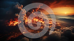 The fire on the coast is out of control and is approaching the houses