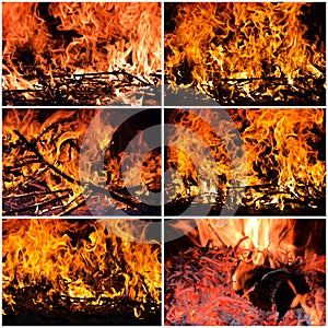 Fire collage
