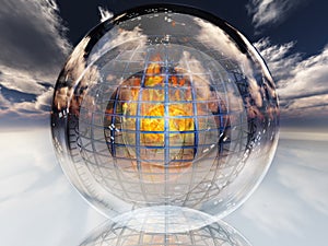 Fire contained in sphere