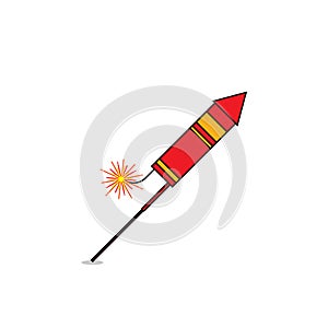 Fire cracker firework for festival vector design.