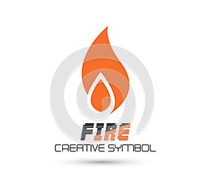 Fire creative new trendy symbol concept. Energy flame blaze abstract business logo.