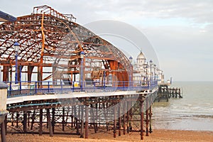 Fire Damage to Eastbourne Pier, Sussex England