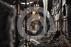 Fire Damaged Warehouse