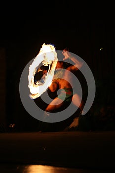Fire dancer in Hawaii