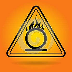 Fire Danger Safety Sign Icon