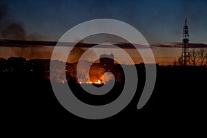 Fire in Delta Vacaresti, Bucharest, Romania, 2020-02-24