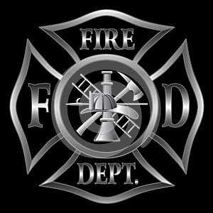 Fire Department Cross Silver