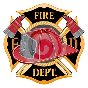 Fire Department Cross Symbol