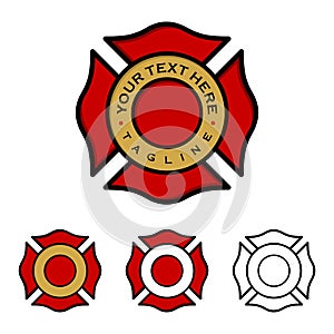 Fire Department Emblem Illustration Design. Vector EPS 10