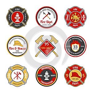 Fire department emblems photo