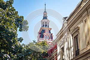 Fire Department Headquarters tower in Downtown Santiago - Santiago, Chile photo