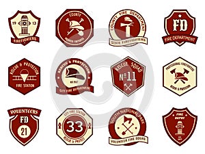 Fire department logo and badges