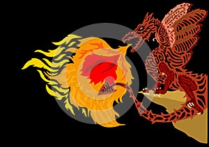 Fire Dragon (Vector)