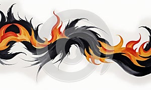 Fire drawing pattern illustration, Gradient abstract texture.