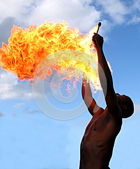 Fire Eater at the Circus