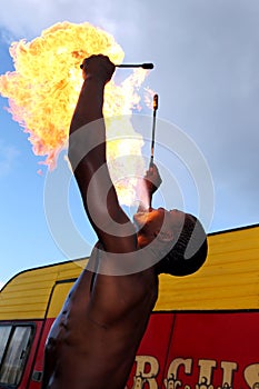 Fire Eater at the Circus