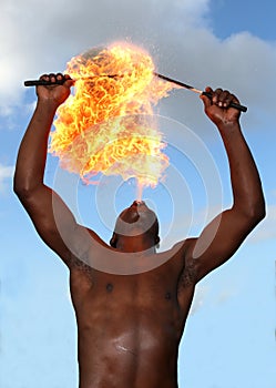 Fire Eater at the Circus