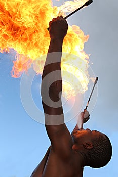 Fire Eater at the Circus