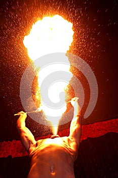 Fire Eater at the Circus