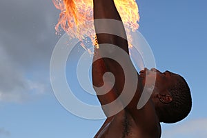 Fire Eater at the Circus