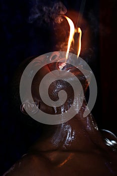 Fire Eater at the Circus
