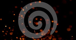 fire embers, fire particles use black background