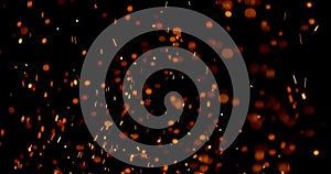 fire embers, fire particles use black background