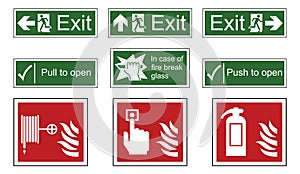 Fire and Emergency Exit Signs