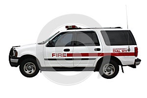 Fire Emergency Vehicle Isolated
