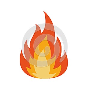 Fire emoji illustration. Simple light dangerous energy flame burns fired symbol. isolated vector burning dangers blazing sticker.