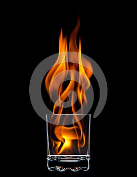 Fire in an empty glass