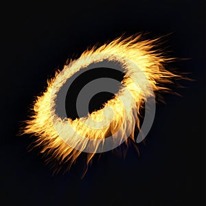 Fire Energy Ring Isolated Image