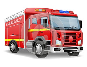 fire engine automobile car vehicle vector illustration