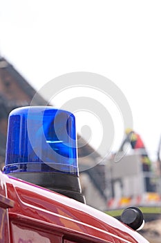 Fire Engine Blue Flashing Light