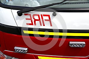 Fire engine close up