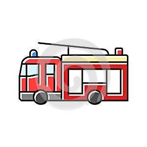 fire engine emergency color icon vector illustration