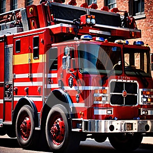 Fire engine, emergency response vehicle for fire fighting