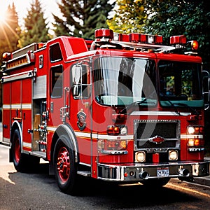 Fire engine, emergency response vehicle for fire fighting