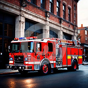 Fire engine, emergency response vehicle for fire fighting