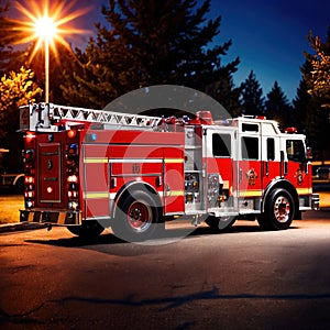 Fire engine, emergency response vehicle for fire fighting