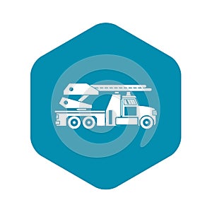 Fire engine icon, simple style