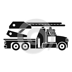 Fire engine icon, simple style