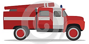 Fire engine, illustration, vector