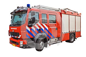 Fire Engine Isolated on White Background photo